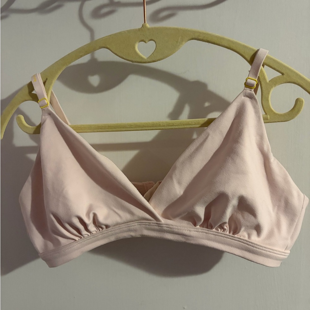 Light Pink Yellow Berry Wireless Bralette with Adjustable Straps